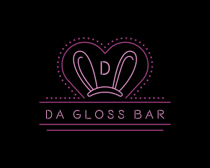 Sexy Neon Bunny Ears  logo design