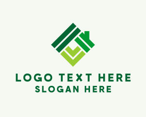 Flooring - House Tile Roof Floor logo design