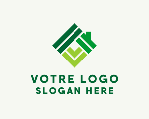 House Tile Roof Floor  Logo