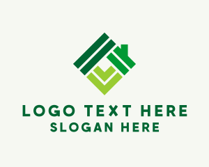 Construction - House Tile Roof Floor logo design