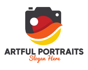 Portrait - Stylish Swoosh Camera logo design