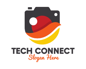 Instagram Vlogger - Stylish Swoosh Camera logo design