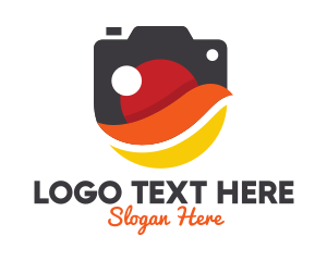Photo Booth - Stylish Swoosh Camera logo design