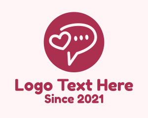 Speech Bubble - Flirty Love Message Chat logo design