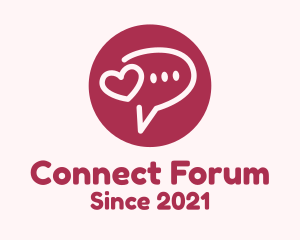 Forum - Flirty Love Message Chat logo design