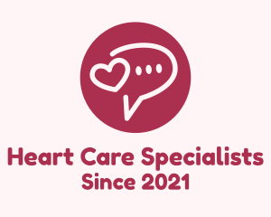 Cardiologist - Flirty Love Message Chat logo design