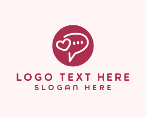 Flirty Love Message Chat logo design