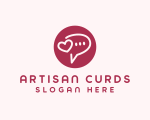 Flirty Love Message Chat logo design