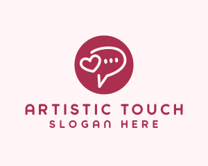 Flirty Love Message Chat logo design