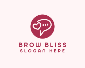 Flirty Love Message Chat logo design