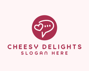 Flirty Love Message Chat logo design