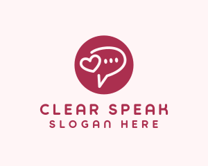 Flirty Love Message Chat logo design