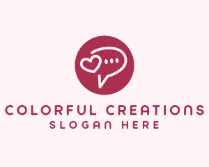 Flirty Love Message Chat logo design