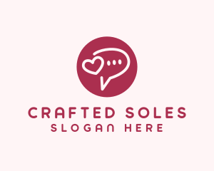 Flirty Love Message Chat logo design