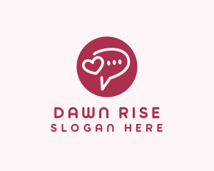 Flirty Love Message Chat logo design