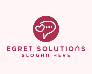 Flirty Love Message Chat logo design