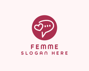 Flirty Love Message Chat logo design