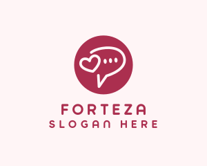 Flirty Love Message Chat logo design