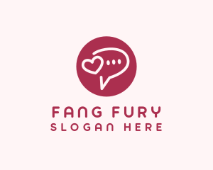 Flirty Love Message Chat logo design