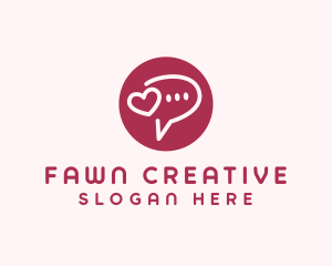 Flirty Love Message Chat logo design