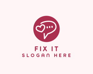 Flirty Love Message Chat logo design