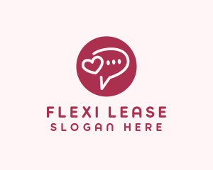 Flirty Love Message Chat logo design