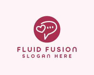 Flirty Love Message Chat logo design