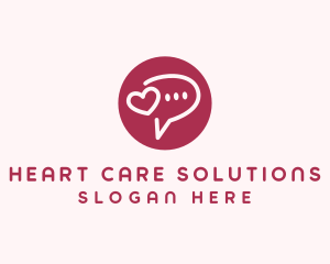 Cardiologist - Flirty Love Message Chat logo design