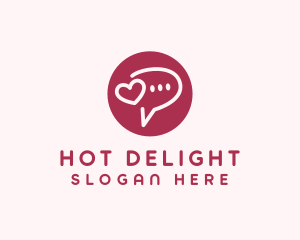 Flirty Love Message Chat logo design