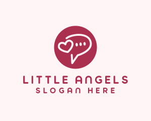 Flirty Love Message Chat logo design