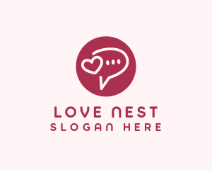 Flirty Love Message Chat logo design