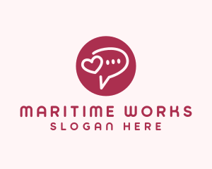 Flirty Love Message Chat logo design