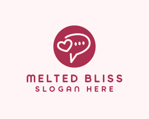 Flirty Love Message Chat logo design