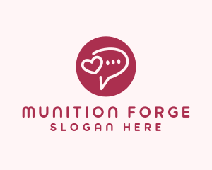 Flirty Love Message Chat logo design