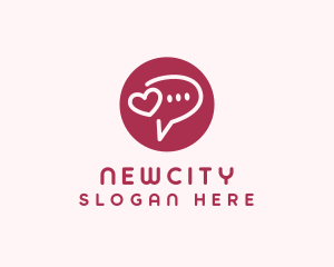 Flirty Love Message Chat logo design