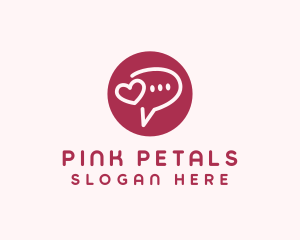 Flirty Love Message Chat logo design