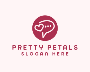 Flirty Love Message Chat logo design