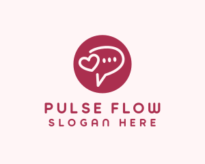 Flirty Love Message Chat logo design