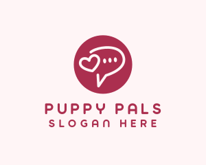 Flirty Love Message Chat logo design