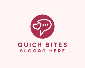 Flirty Love Message Chat logo design