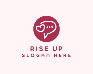 Flirty Love Message Chat logo design