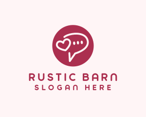 Flirty Love Message Chat logo design