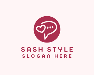 Flirty Love Message Chat logo design