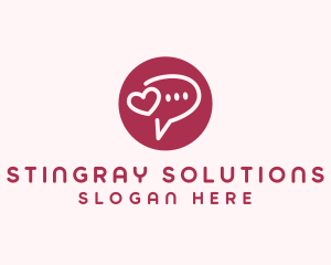 Flirty Love Message Chat logo design