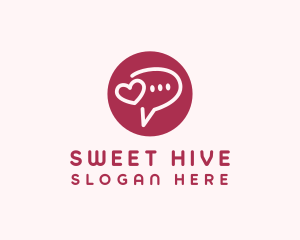 Flirty Love Message Chat logo design