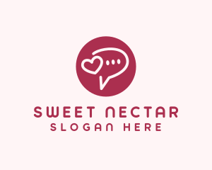 Flirty Love Message Chat logo design