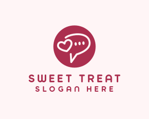 Flirty Love Message Chat logo design