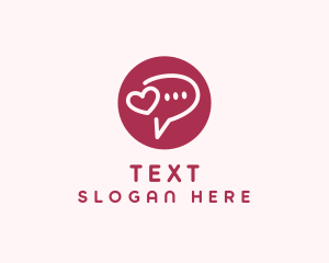 Flirty Love Message Chat logo design