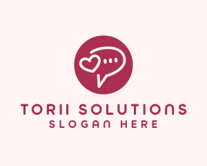 Flirty Love Message Chat logo design