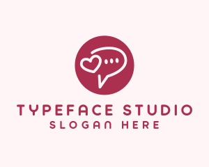 Flirty Love Message Chat logo design